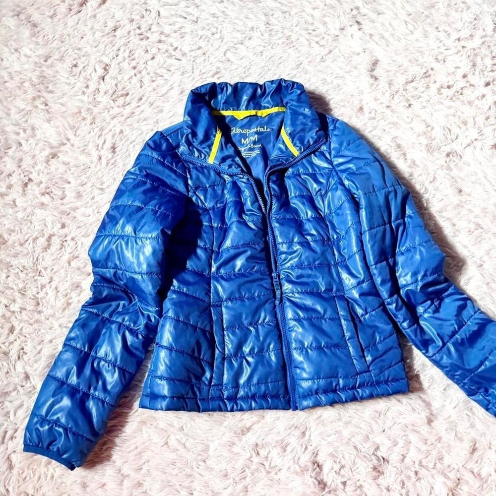 Aeropostale Lightweight Quilted Puffer Jacket Womens M Vivid Bold Urban Utility